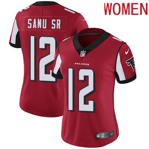 2019 Women Atlanta Falcons 12 Sanu Sr red Nike Vapor Untouchable Limited NFL Jersey